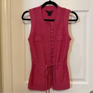 Pink Tartan Pink Knit Vest Size S